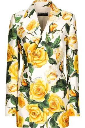 Dolce & Gabbana Turlington rose-print blazer