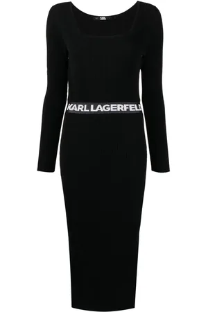 Karl Lagerfeld Logo-print knitted dress