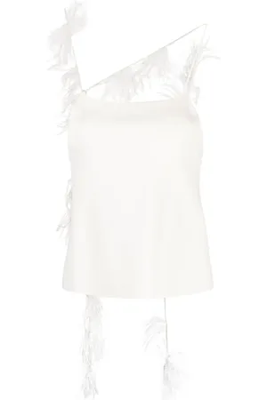 Jil Sander Feather-trim camisole top