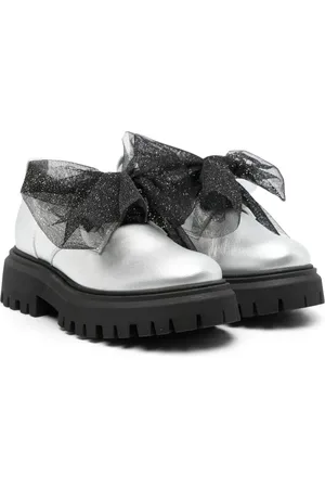 MONNALISA Oversized bow loafers