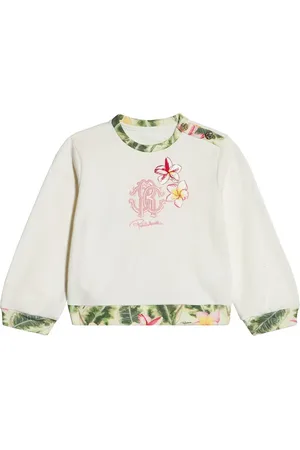 Roberto Cavalli Floral-trim sweatshirt