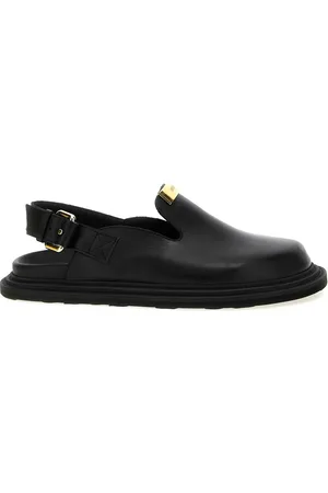 Moschino Logo-plaque leather sandals