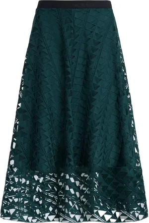 Karl Lagerfeld Layered geometric-lace skirt
