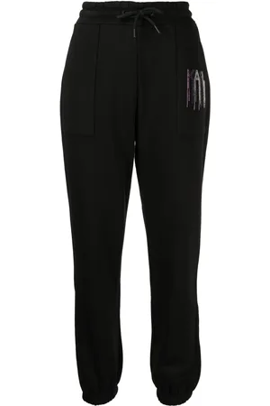 Karl Lagerfeld Rhinestone logo-embellished track pants