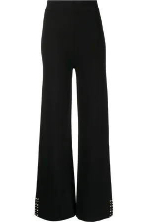 Paule Ka Eyelet-detail flared trousers