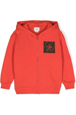 Fendi Logo-patch zip-up hoodie