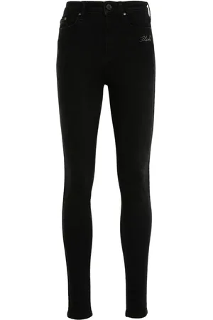 Karl Lagerfeld Crystal-logo skinny jeans