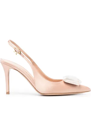 Gianvito Rossi Satin crystal scarpins