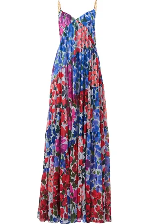 Carolina Herrera Jardin-print tiered gown