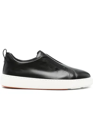 santoni Slip-on leather sneakers