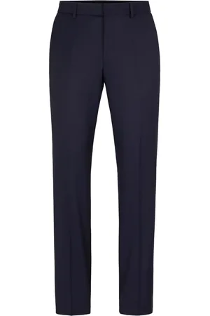 HUGO BOSS Pressed-crease tailored trousers