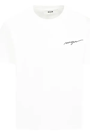 Msgm Logo-print cotton t-shirt
