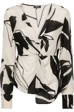 Liu Jo Abstract-print crepe blouse