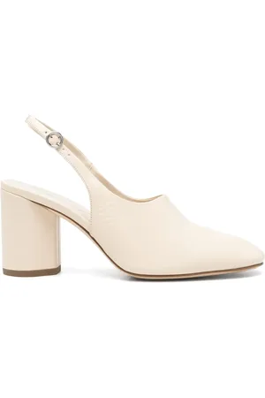 Aeyde 75mm leather slingback pumps