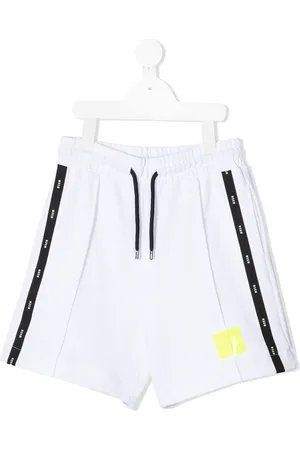 Msgm Logo stripe track shorts