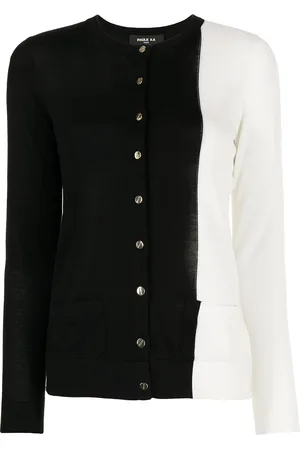 Paule Ka Two-tone knit cardigan