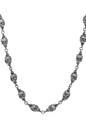 David Yurman Sterling Memento Mori Skull Rosary necklace (9mm)