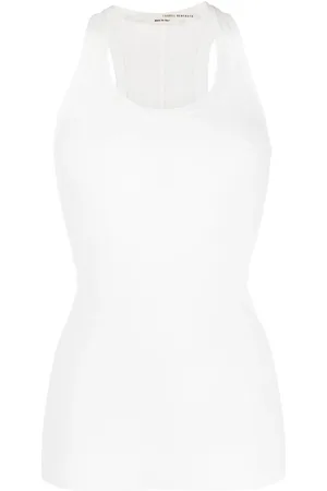 ISABEL BENENATO U-neck ribbed tank top