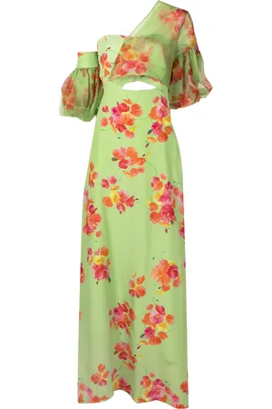 Isolda Greta floral-print asymmetric silk dress