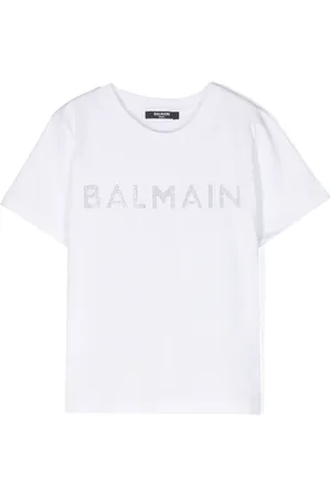 Balmain Crystal-embellished logo T-shirt