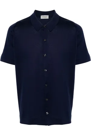 JOHN SMEDLEY Folke fine-ribbed shirt