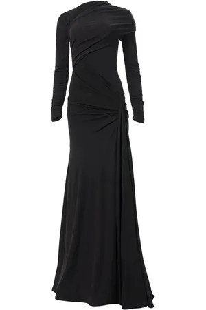 Carolina Herrera Draped long-sleeve gown