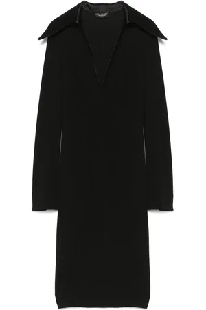 MUGLER Spiky-collar midi dress
