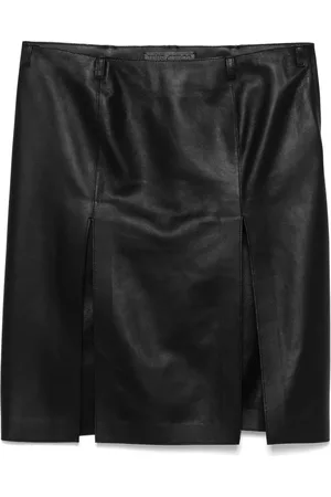 The Attico Leather mini skirt