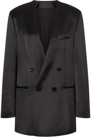 Serafini Lapeless double-breasted blazer