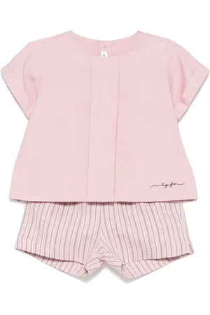 Il gufo Striped shorts set