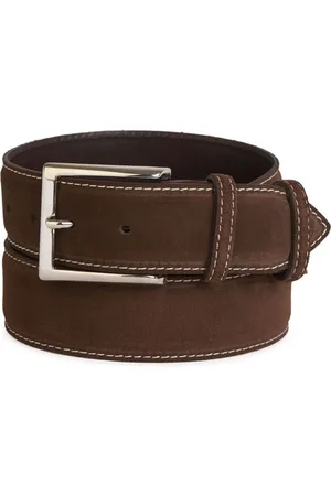 Bontoni Contrast-stitch suede belt