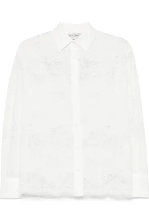 Ermanno Firenze Floral-embroidered blouse