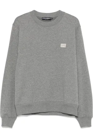 Dolce & Gabbana Logo-plaque cotton sweatshirt