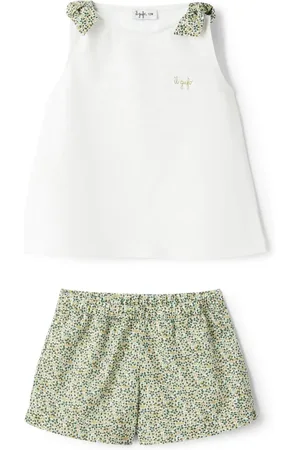 Il gufo Floral-print shorts set