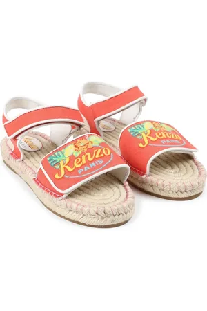 Kenzo Logo-embroidered jute sandals