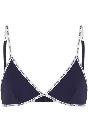 Moschino Logo-trimmed triangle bra