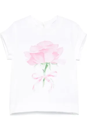 MONNALISA Rose-print T-shirt