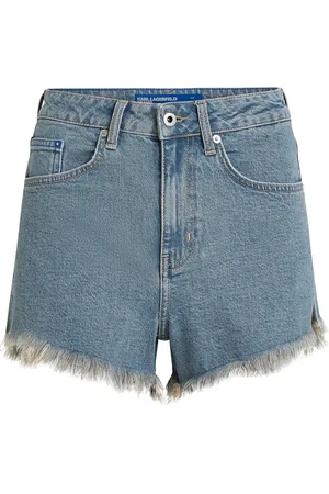 Karl Lagerfeld Frayed denim shorts