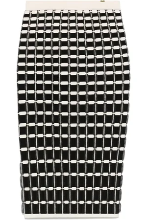 Elisabetta Franchi Micro-ruffles midi skirt
