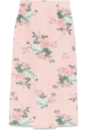 Serafini Floral-print pencil skirt