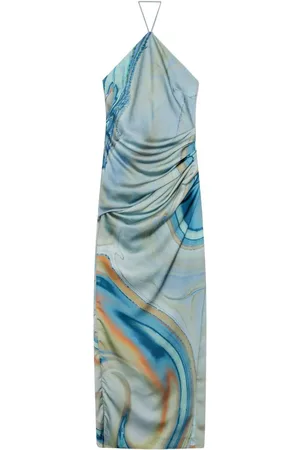 Simkhai Hansel marble-print gown