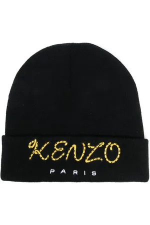 Kenzo Logo-embroidered knitted beanie