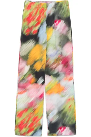 STINE GOYA Liquid Floral trousers