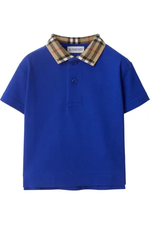 Burberry Check-collar polo shirt