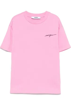 Msgm Logo-embroidered T-shirt