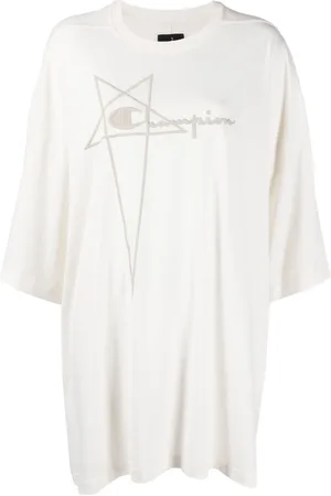 Rick Owens Logo-embroidered cotton T-shirt