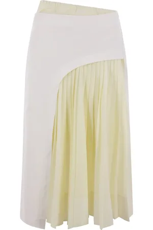 Plan C Panelled pleated skirt