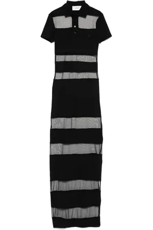 COPERNI Striped sheer polo dress