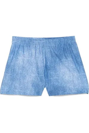 FISICO Denim-print shorts