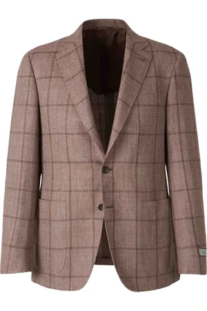 CANALI Textured check pattern jacket